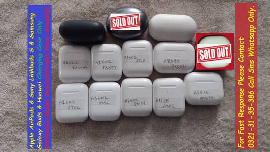 apple airpods sony samsung galaxy buds charging case available