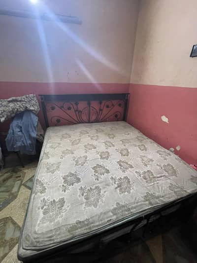 iron bed with foam
