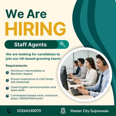 Agents Requird in UK Based Company