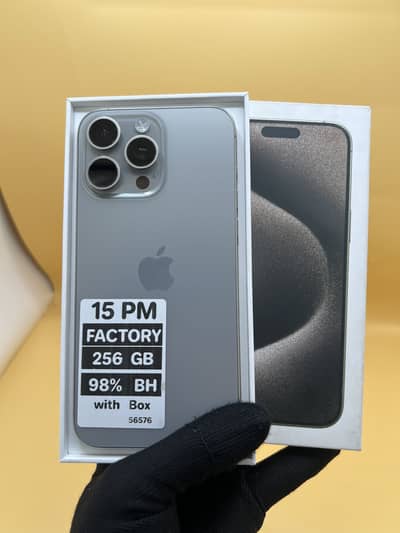 Apple iPhone 15 Pro Max Factory unlock 256 GB Non PTA 98% BH With Box