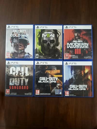 PS5 Games Call of Duty and Ghost of Yotei aand Indiana Jones