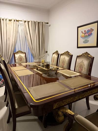 Premium dinning table with 8 chairs