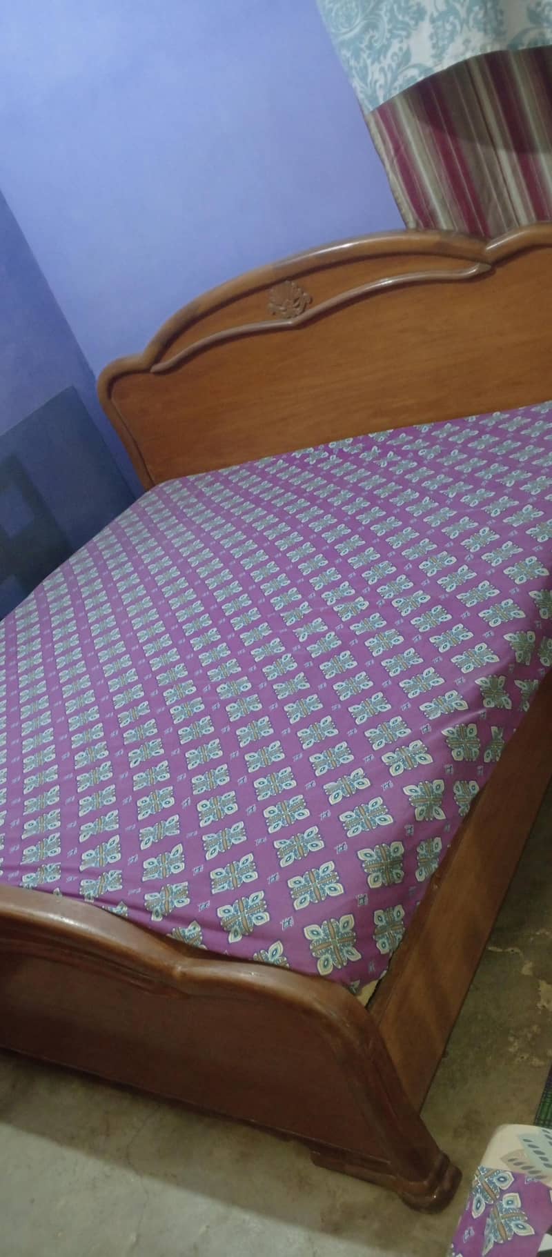 Solid Wooden Double Bed – Good Condition | Strong & Durable 0