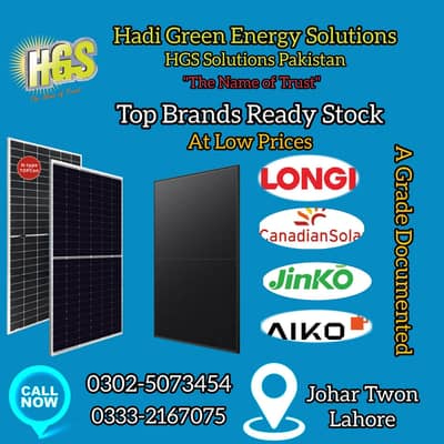 Longi X10 Canadian top on JA AIKO Solar Panels