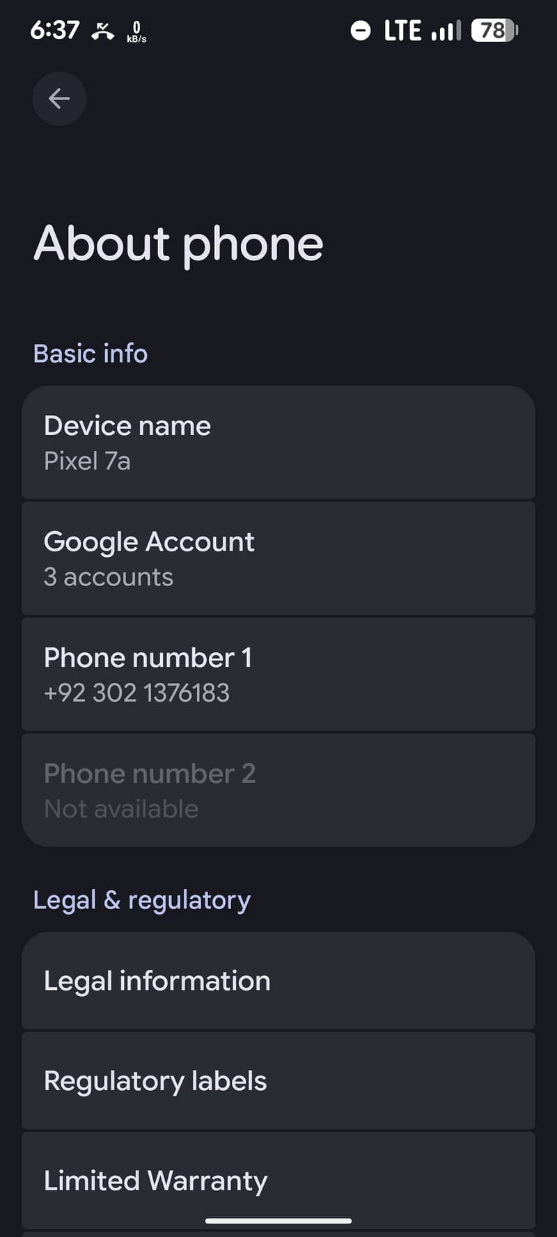 Google Pixel 7a 0