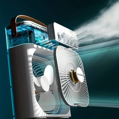  Portable Water Cooling Fan 3 in 1 | Mini Air Cooler | Type-C Char