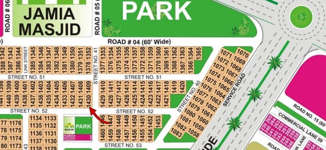 1 Kanal Plot Corner and Park Facing Plot Beside Mosque