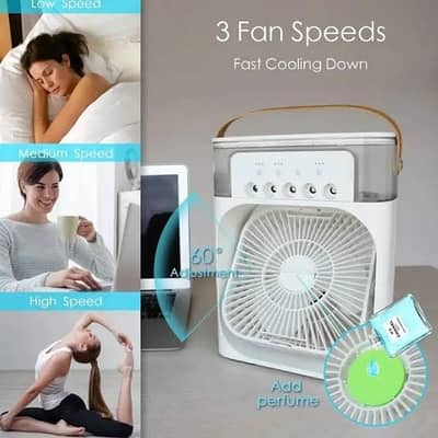  Stay cool, fresh, and comfortable with this 3 in 1 Mini Water Cool
