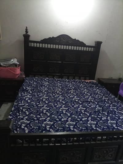 bed and dressing