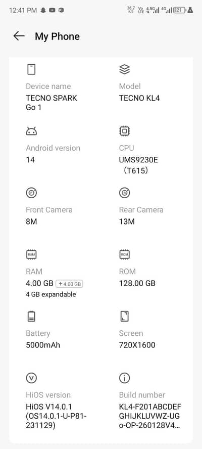 Tecno Spark Go 1