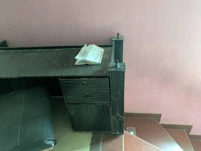 one table office large with 2 draw and 1 cabin and one revolving chair
