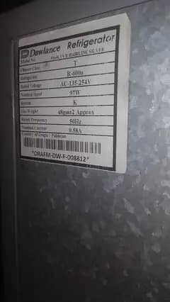 9144 LVR hair line silver fridge for sale new condition