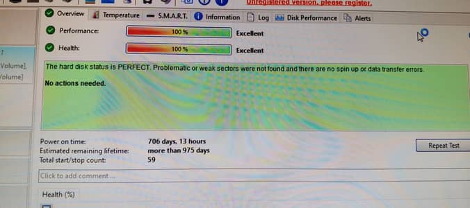 4TB Hard Drive Toshiba Health  100% Performance 100%