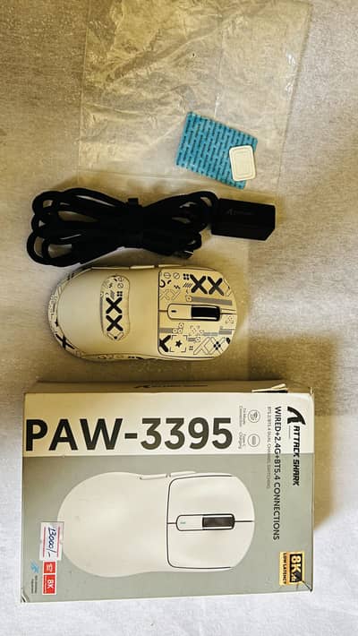 Attack Shark PAW-3395 Wireless Gaming Mouse | 2.4G + Bluetooth + Wired