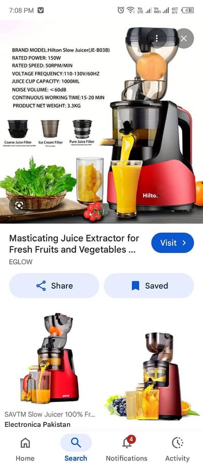 Hilton juicer machine brand new