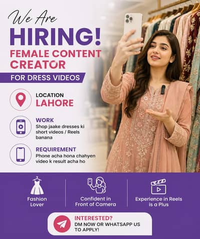 HIRING: Female Content Creator for Dress Videos