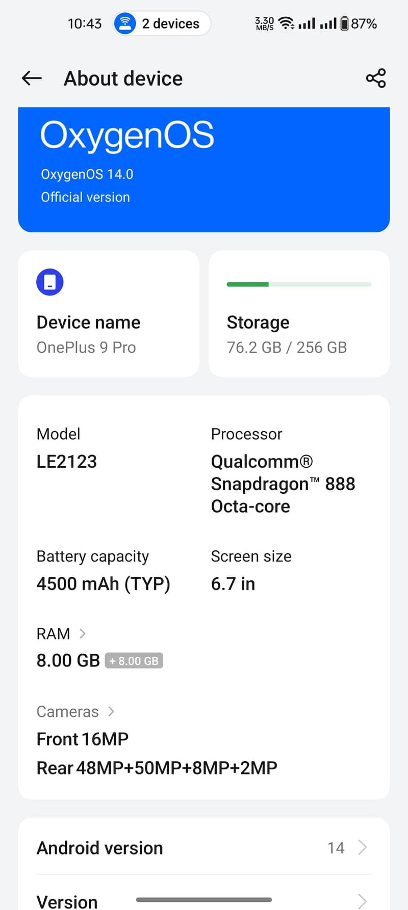 One Plus 9 Pro 2