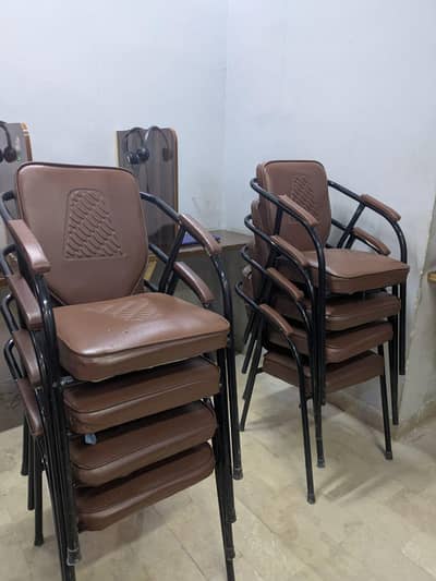 brown office chairs for urgent sale