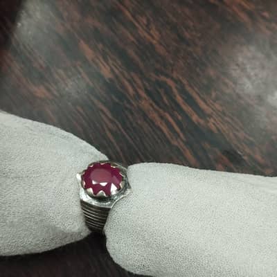 Original Ruby Stone Silver Ring