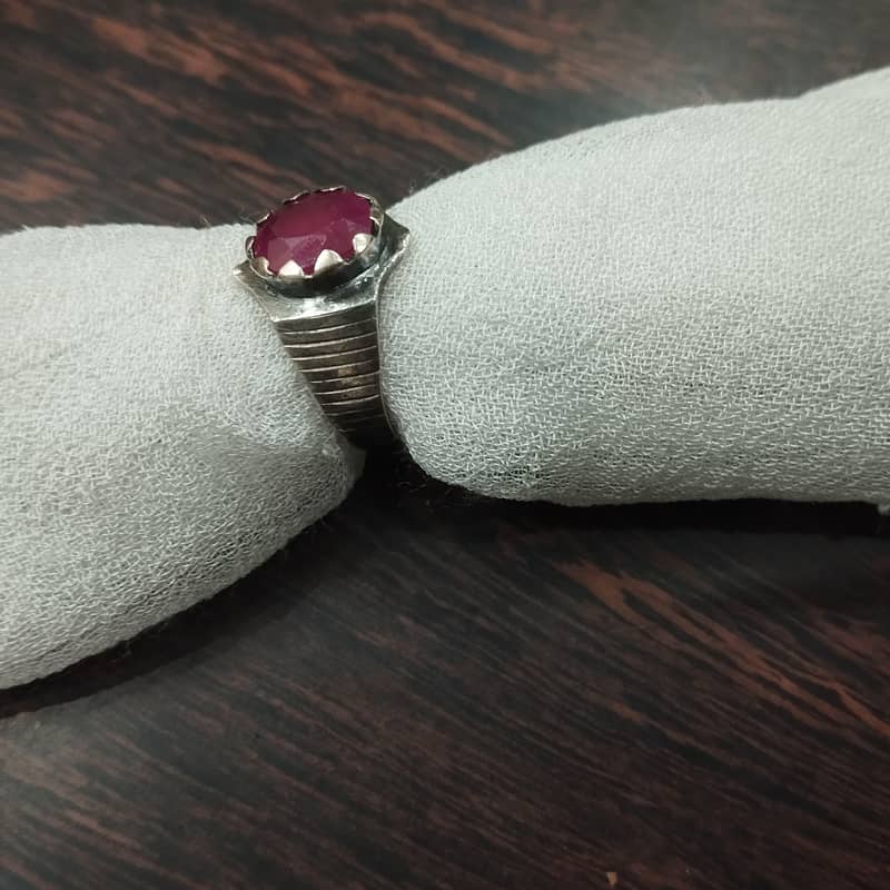 Original Ruby Stone Silver Ring 1