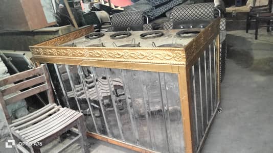 8 burner steel counter for sale