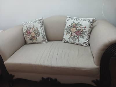 sofa set seven seater camel colour