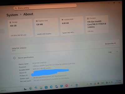 Lenovo i3 11th Generation, 500gb samsung Nvme