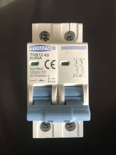 Tomzon Dc breaker 1000volt 63 Ampere