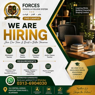 Trachers and support staff required