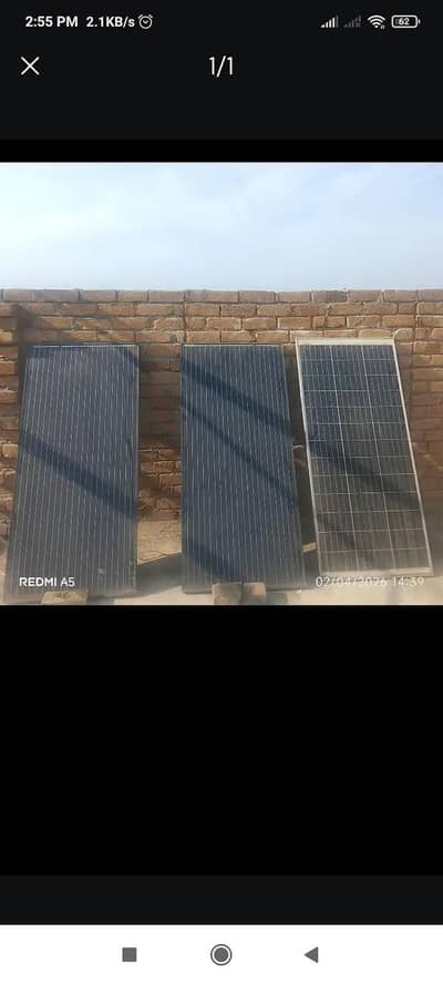 3 solar panel each of 185 watt