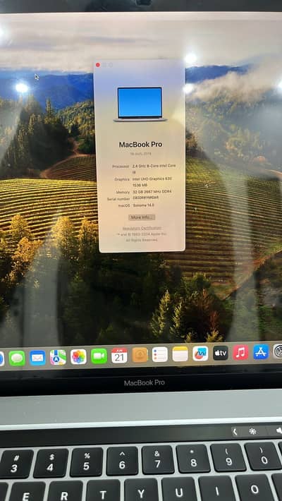 Macbook pro i9 2019 model 16 inch 32/512 4 gb