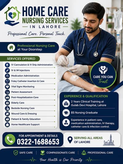 Any type of home care services in lahore