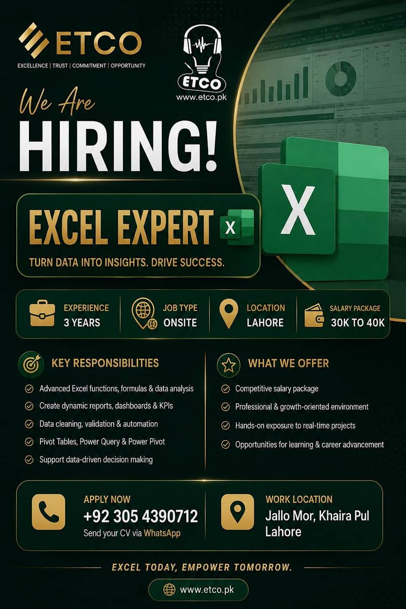 Microsoft Excel expect Data Entry 0