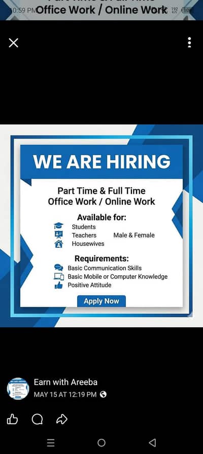 full time, part time, homebase work are available