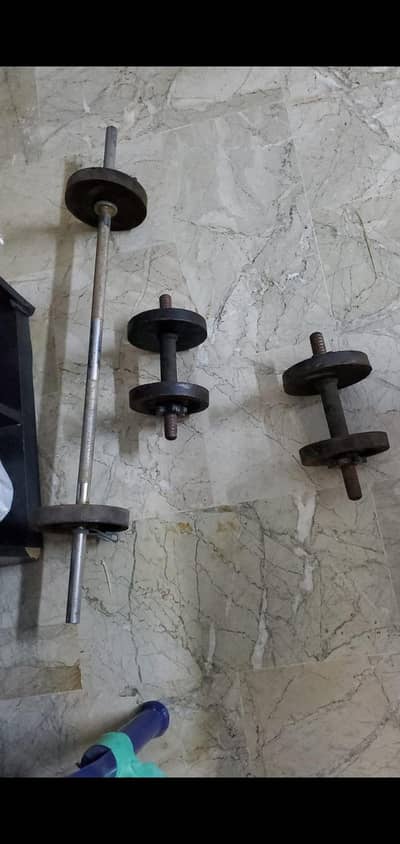 Dumbbells and Rod for Sale 30 Kg