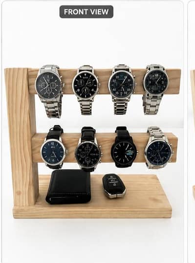 watch holder wooden stand