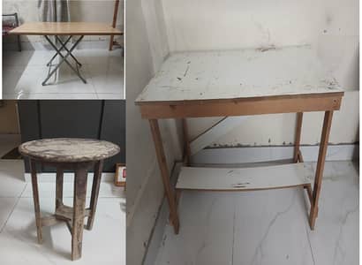 All 3 iin 3K (Folding Table. Table, and Stool)