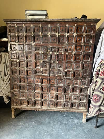 Rare 100-Year-Old Antique Wooden Cabinet / Koka Almirah (Excellent Con