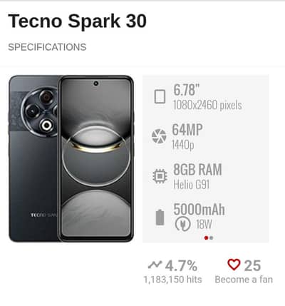 Tecno Spark 30 only mobile h