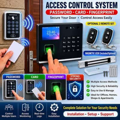 Biometric card password Magnetic door lock access control smart lock