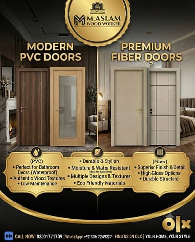 PVC Door & Fiber Door | Waterproof Doors | Modern Home & Office Doors