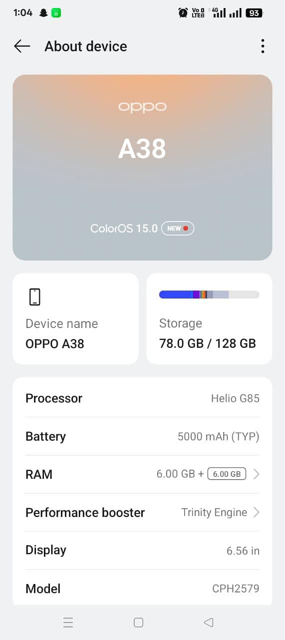 OPPO A38 0