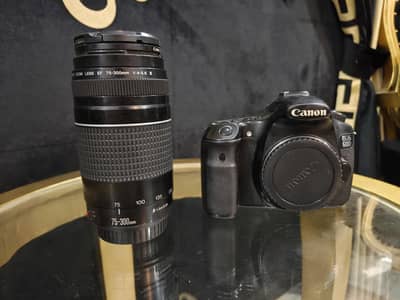 canon 60d camera with 75-300mm lens