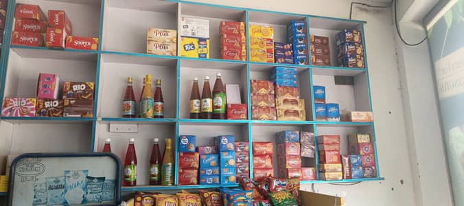 grocery store shelves racks