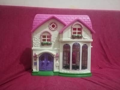 Deluxe Folding Doll House Set with Lights & Sounds Pretend Play house