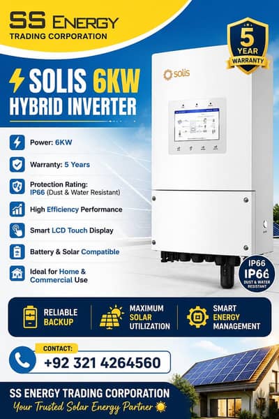 Solis 10KW Hybrid LCD plus model | Solis 6KW Plus Model | In Stock