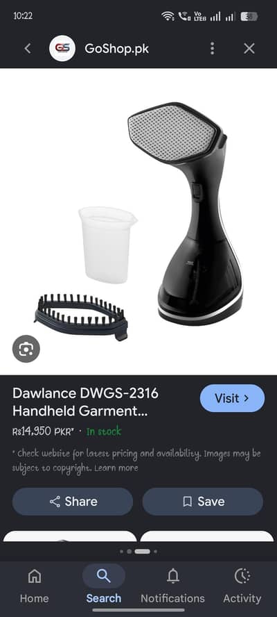 Dawlance steamer 2 times used only
