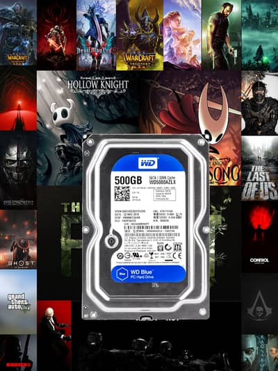 Hard disk 512 gb with many games pre downloaded setups gta 5 , wukong