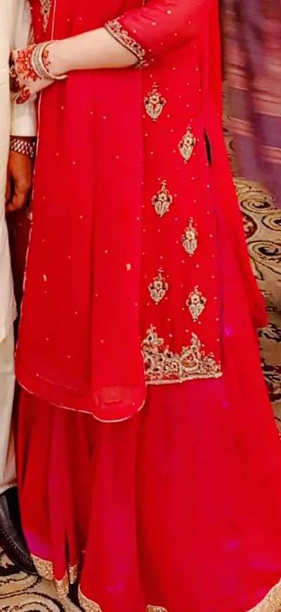 fancy dress shirt duppata with silk plain lehenga.