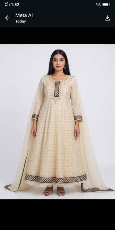 Wedding dress Golden Maxi full jaal  zari work